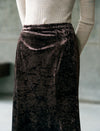 Velvet Mermaid Midi Skirt