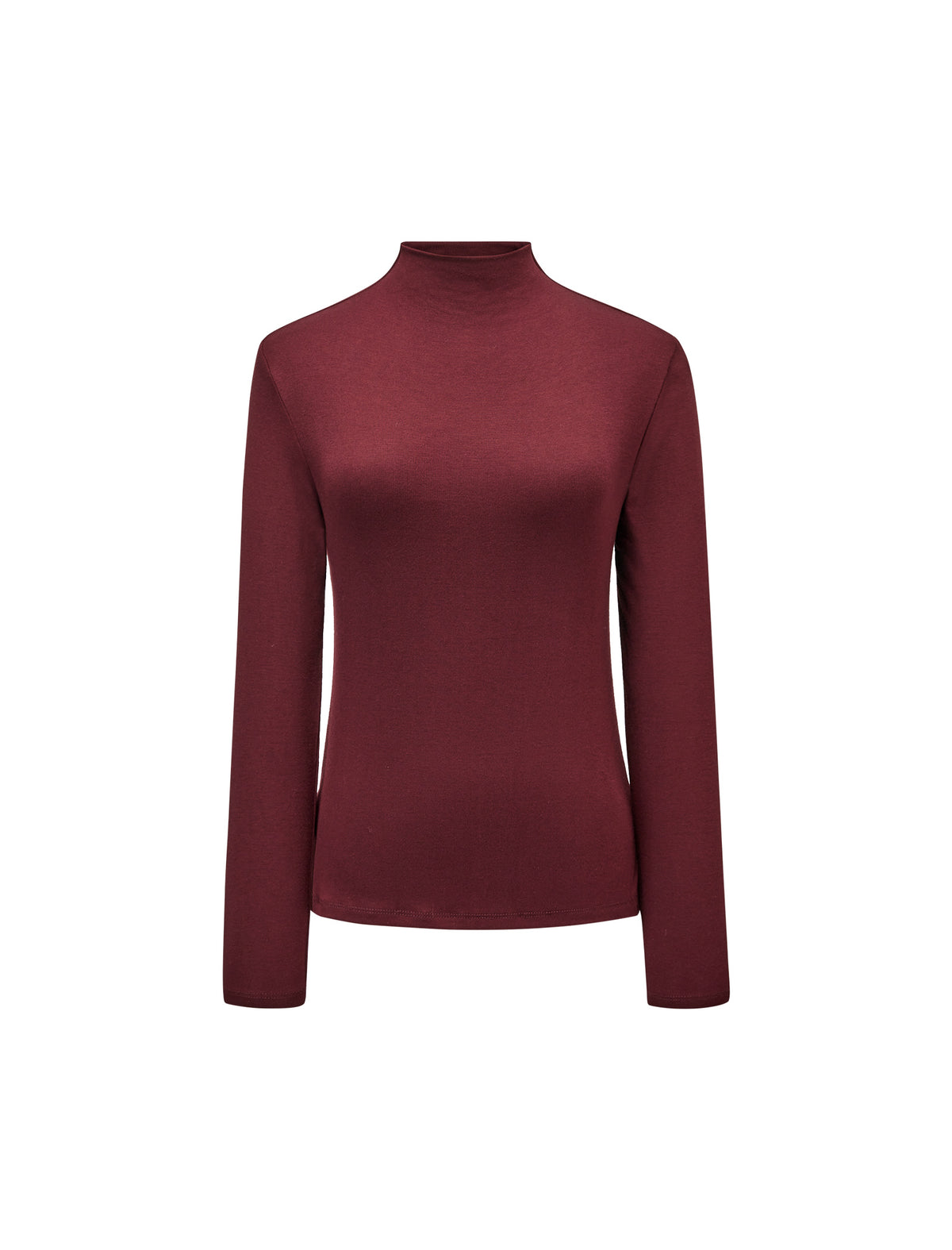 Slim Fit Mock Neck Long Sleeve Knit top