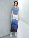 Velvet Cowl Neck Short Sleeve Top