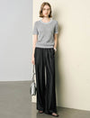 Beaded Open-Knit Short Sleeve Knit Top