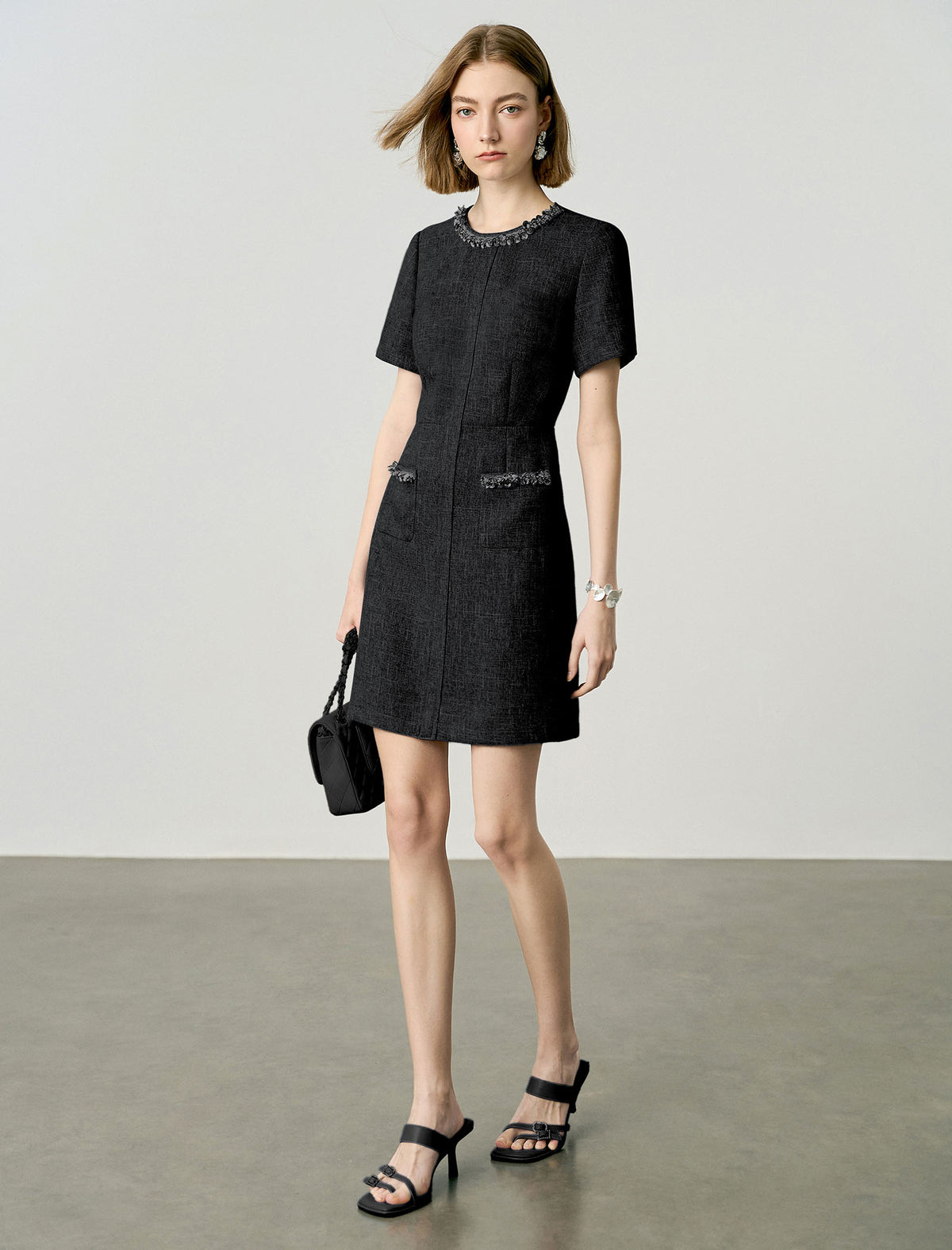 Sequin Embellished Mini Dress