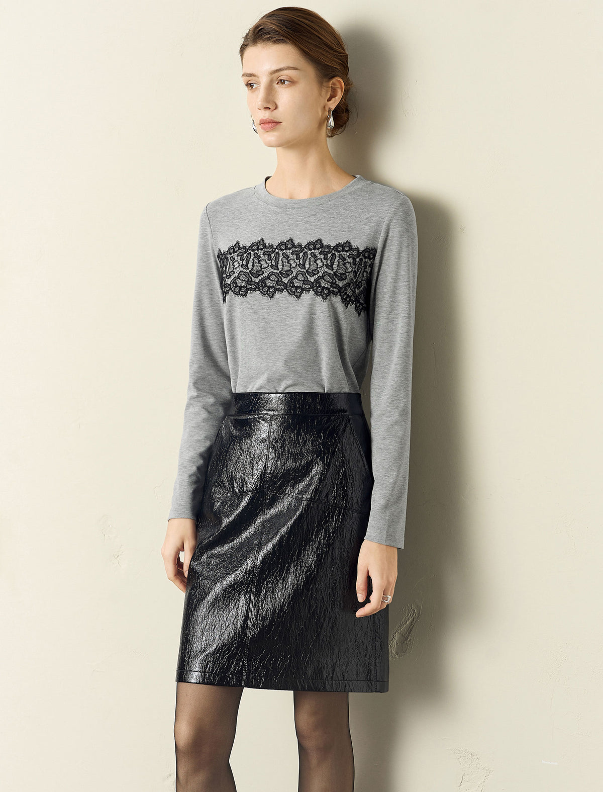 Faux Leather Mini Skirt