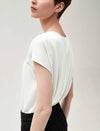 Silk Button Detail Flutter Sleeve Shirt