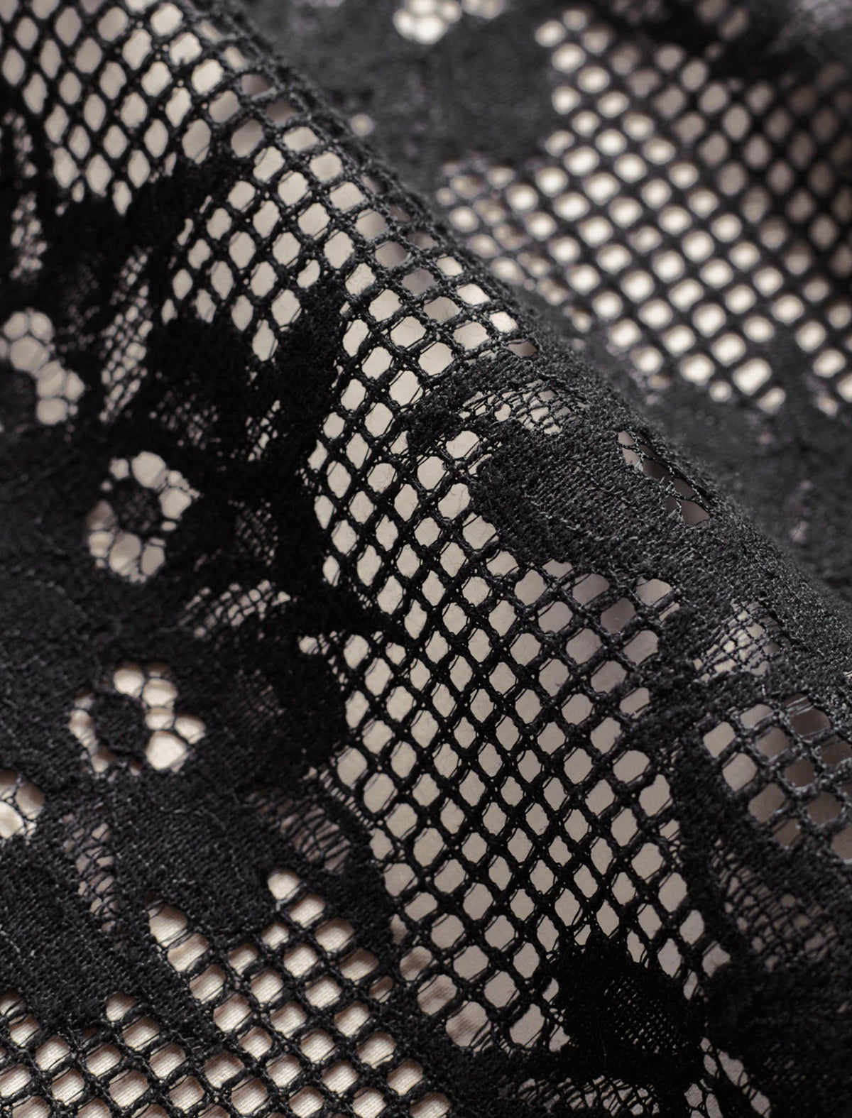 Black Floral Lace Maxi Slip Dress