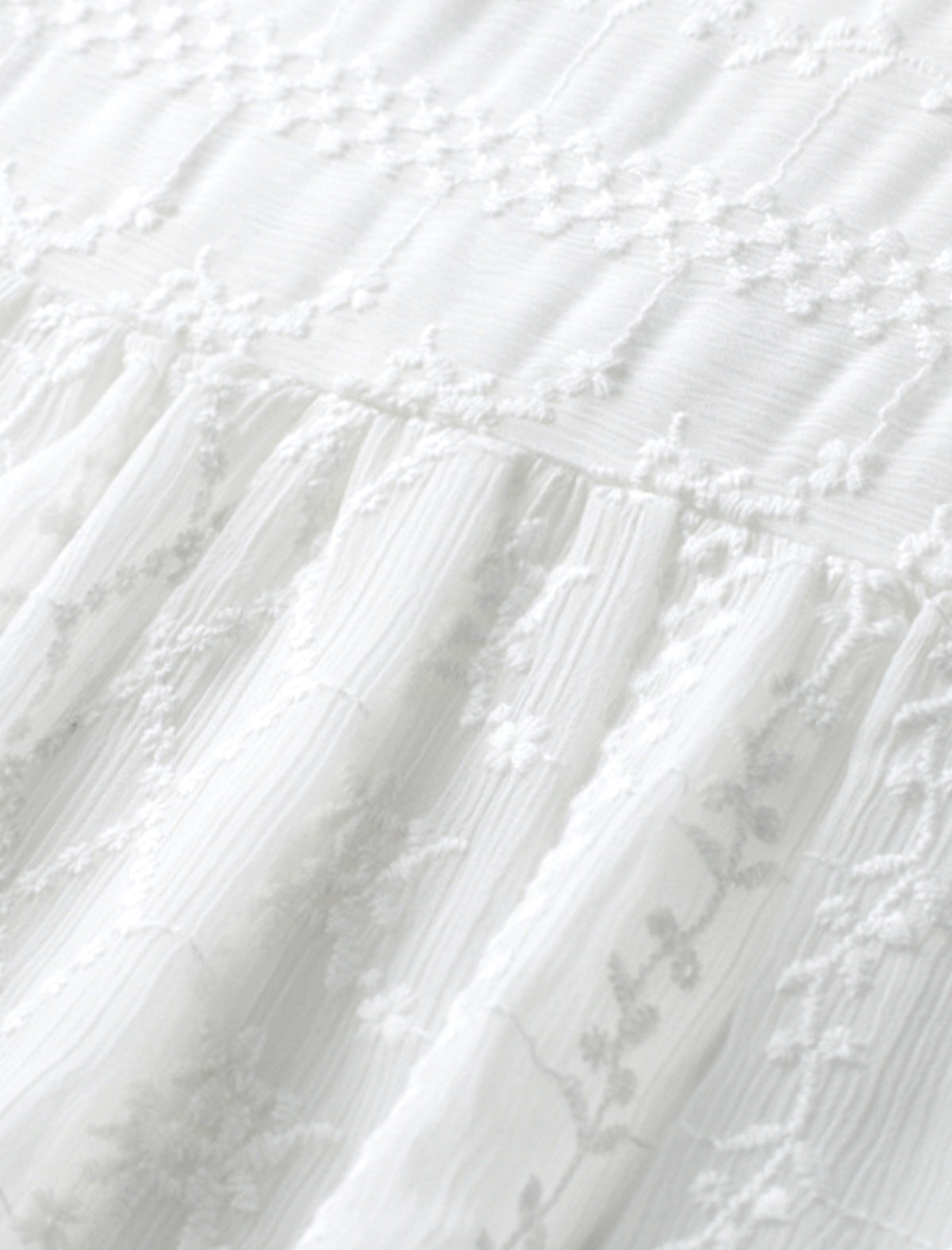 Lace Round Neck Button Front Blouse