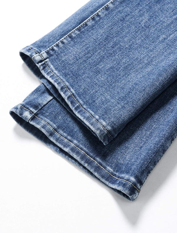 Straight-Leg Cropped Jeans