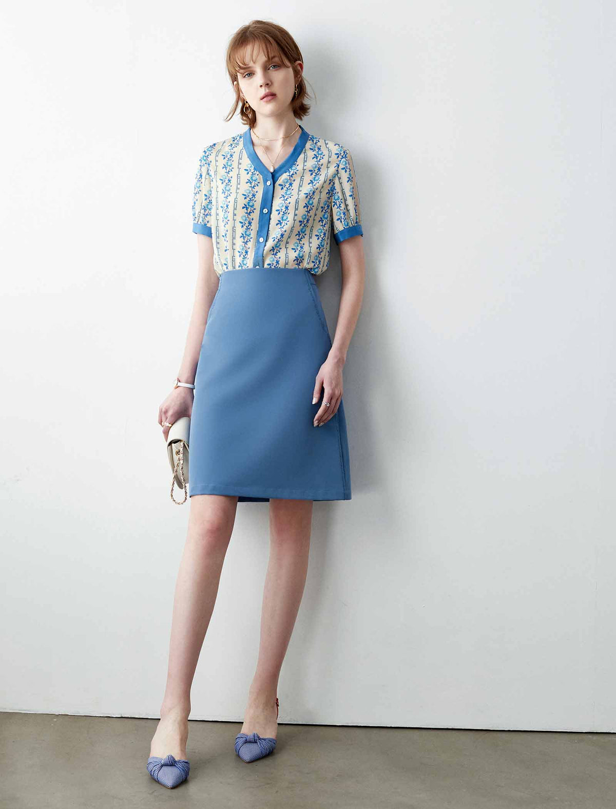 Elegant Workwear A-Line Skirt