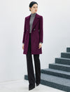 Wool Blend Solid Double-Breasted Relaxed Coat