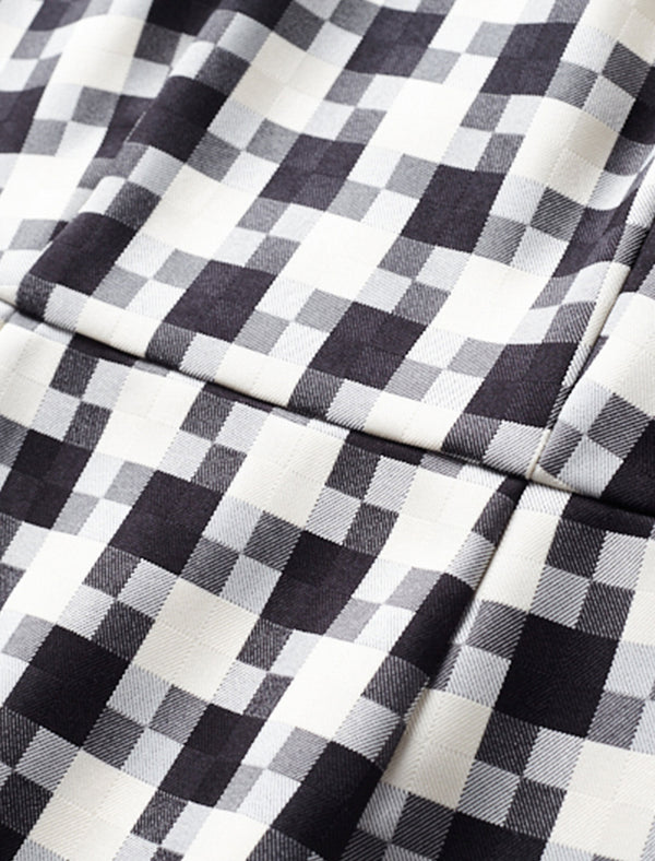 Checkered Sleeveless Sheath Dress