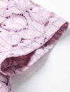 Lilac Floral V-Neck Lace Dress