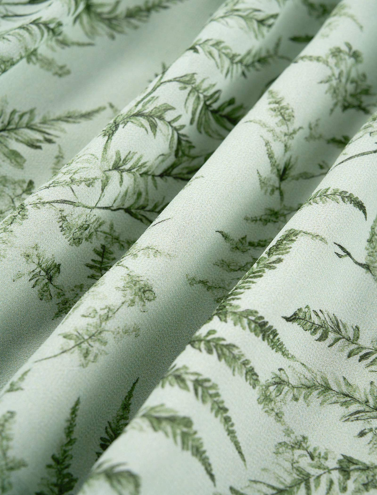 Plant Print Tiered Shirt Dress