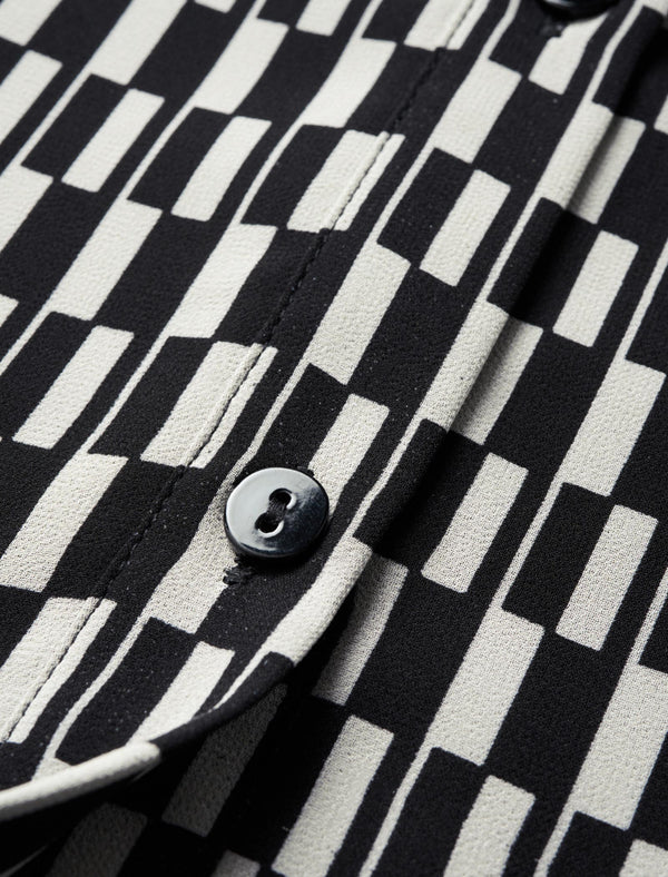 Checkered Button Up Blouse