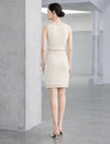Chain-Trimmed Pocket in a Blended Fabric Knit Skirt