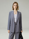 One Button Relaxed Fit Blazer