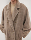100% Alpaca Double-Breasted Wool Coat
