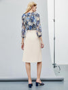 High-Waisted Slit A-Line Skirt