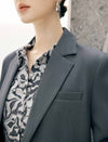 Notched Lapel Single Button Tailored Blazer