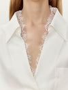 Lace Detail V-Neck Blouse