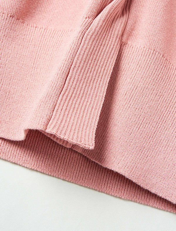 V-Neck Twisted Detail Knit Top