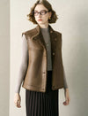Reversible Faux Shearling And Faux Leather Vest