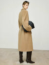 Wool-Cashmere Blend Double-Breasted Maxi Coat