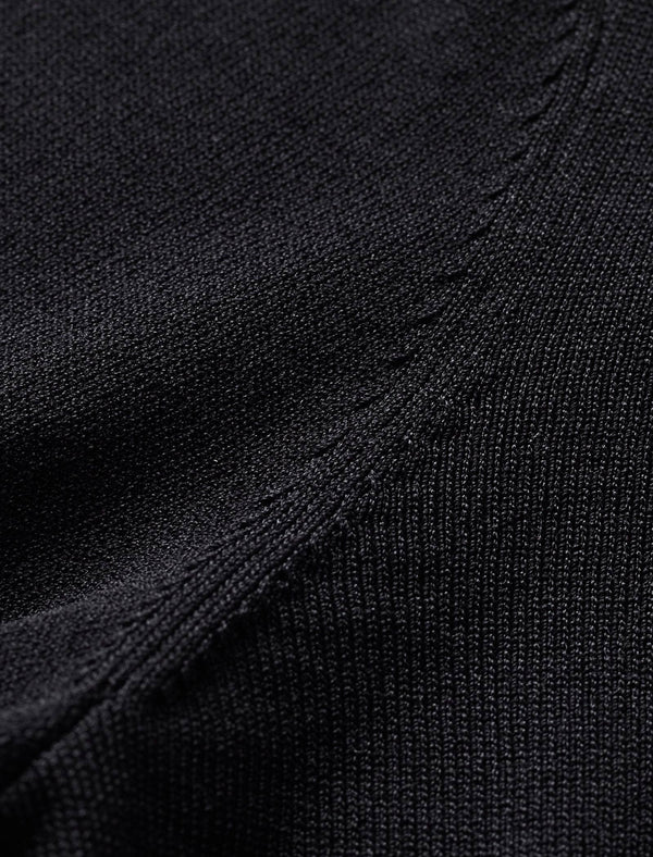 Faux Two-Piece Bow Detail Knit Top