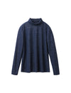 Solid Turtleneck Long Sleeve Top