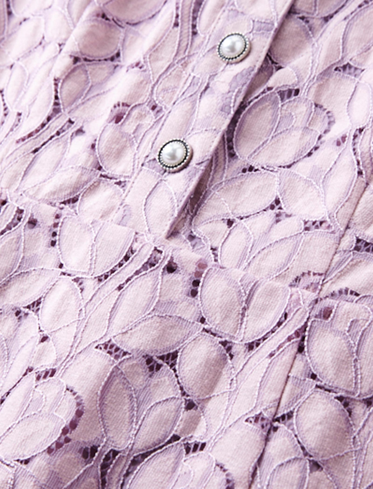 Lilac Floral V-Neck Lace Dress