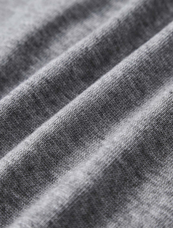 Gray Embroidered Loose Knit Cardigan