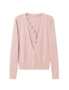 V-Neck Lace Detail Cardigan