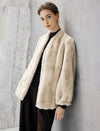 Faux Fur Shawl Collar Long Sleeve Coat