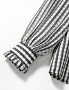 Chiffon Checkered Ruffle Detail Blouse
