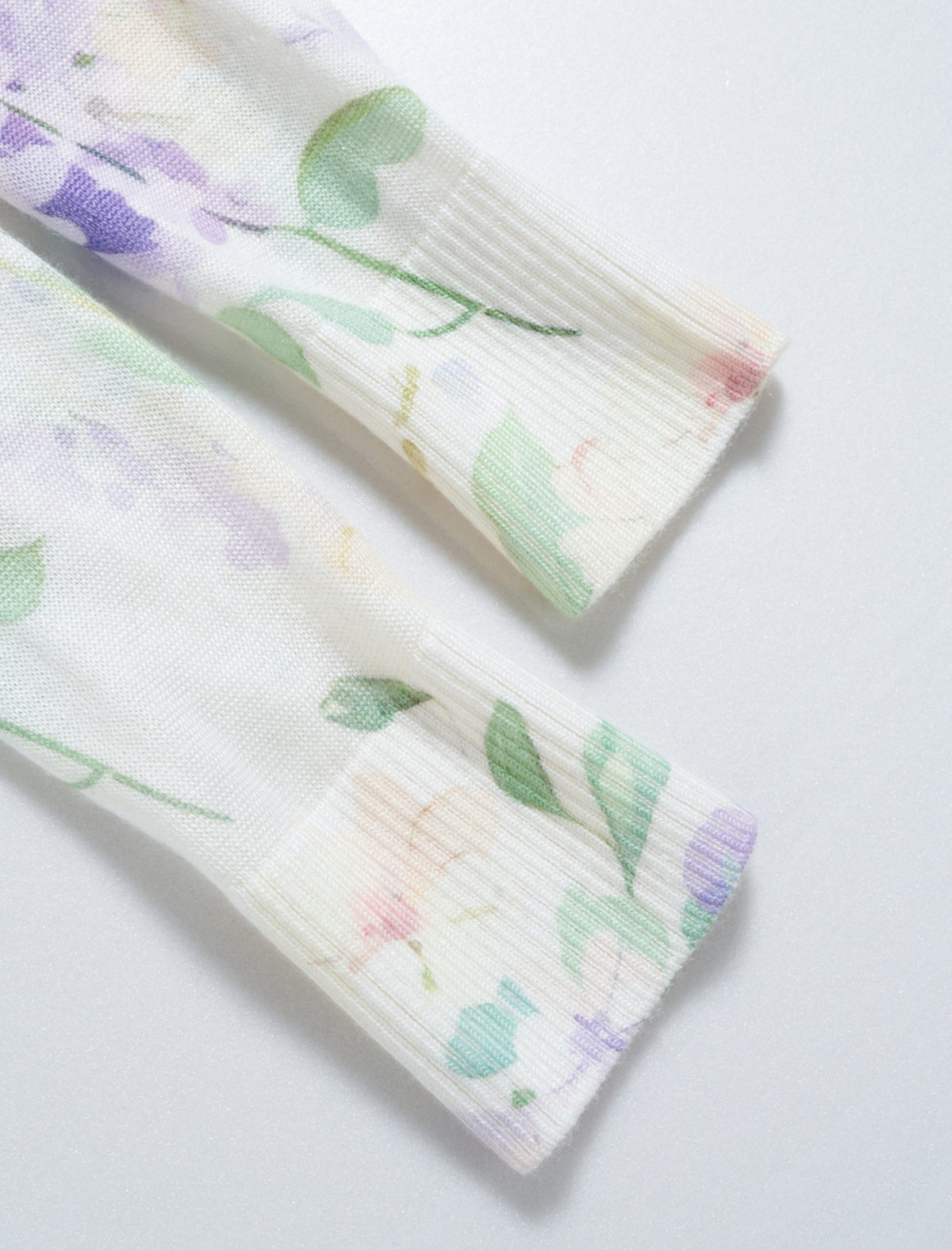 Vintage Floral‑Print V‑Neck Knit Cardigan