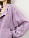 Stand Collar Zip Front Utility Jacket Coat