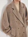 100% Alpaca Double-Breasted Wool Coat