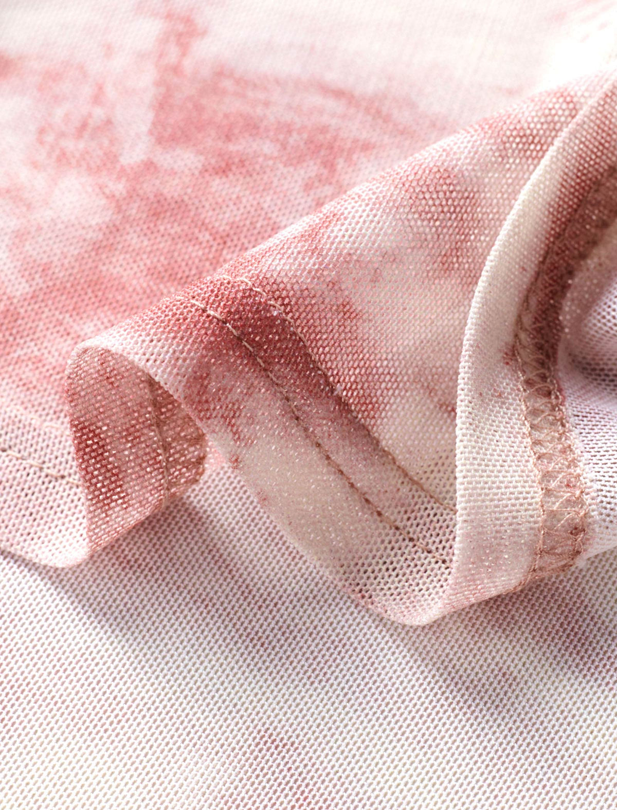 Pink Watercolor Ruched Midi Dress