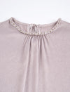 Embellished Neckline Textured Top