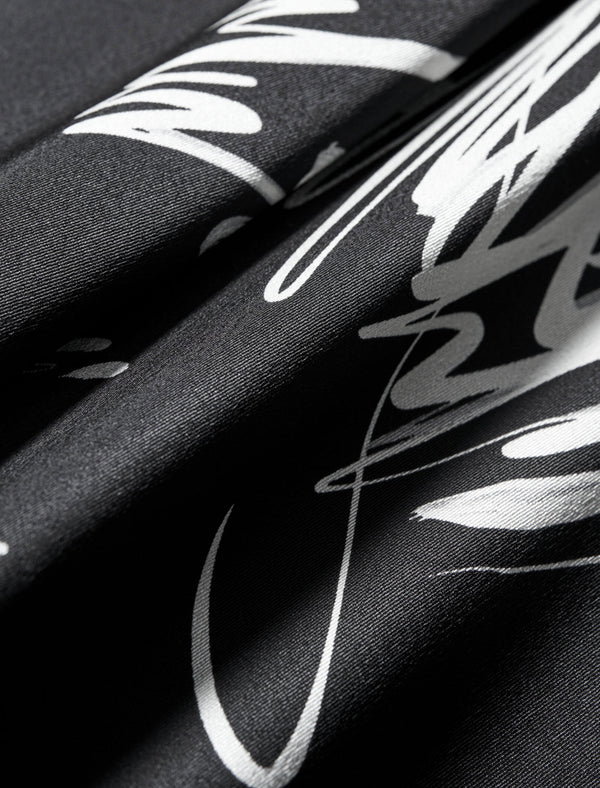 Abstract Print Sleeveless Midi Dress