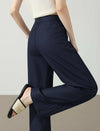 High Waisted Navy Wide Leg Pants