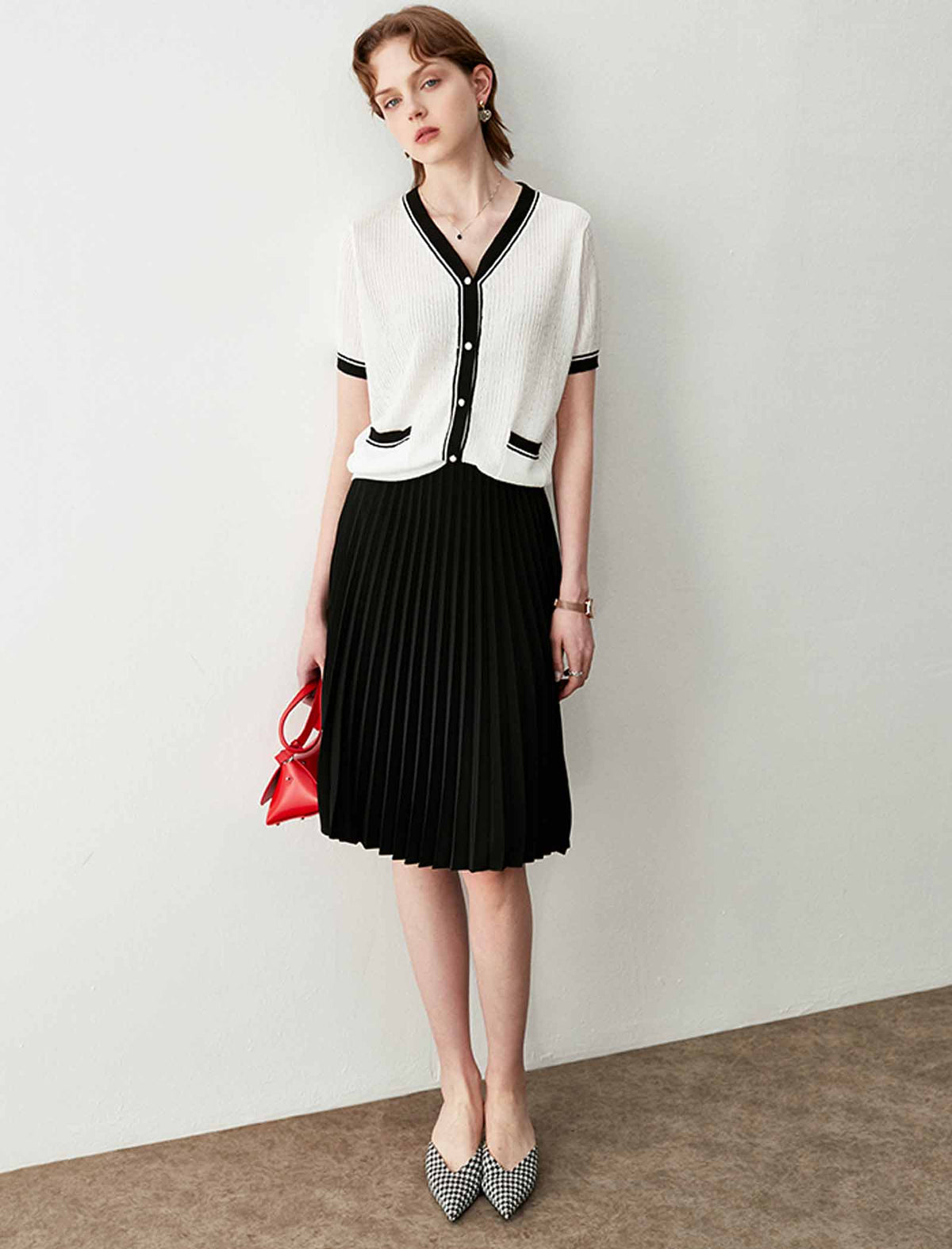 Elegant Pleated A-Line Skirt