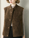 Reversible Faux Shearling And Faux Leather Vest