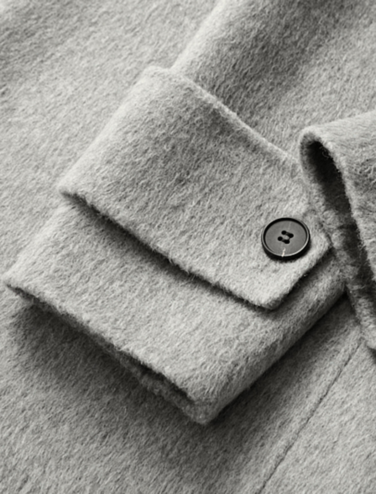 Double-Faced Wool Layered Mid-Length Coat