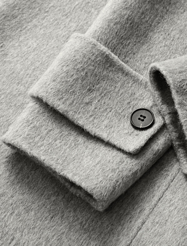 Double-Faced Wool Layered Mid-Length Coat