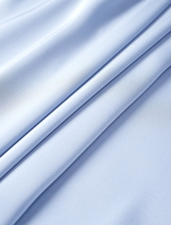 Light Blue Loose Long-Sleeve Professional Shirt