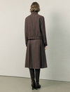 Wool Blend Textured Stand-Collar Zip-Front Cropped Jacket