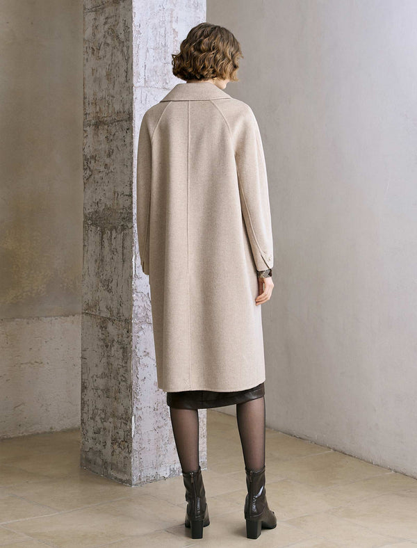 100% Wool Double-Breasted Maxi Coat