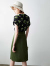 High-Waisted Straight Skirt