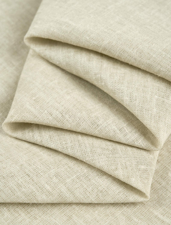 Linen Blend Tie-Neck Blouse