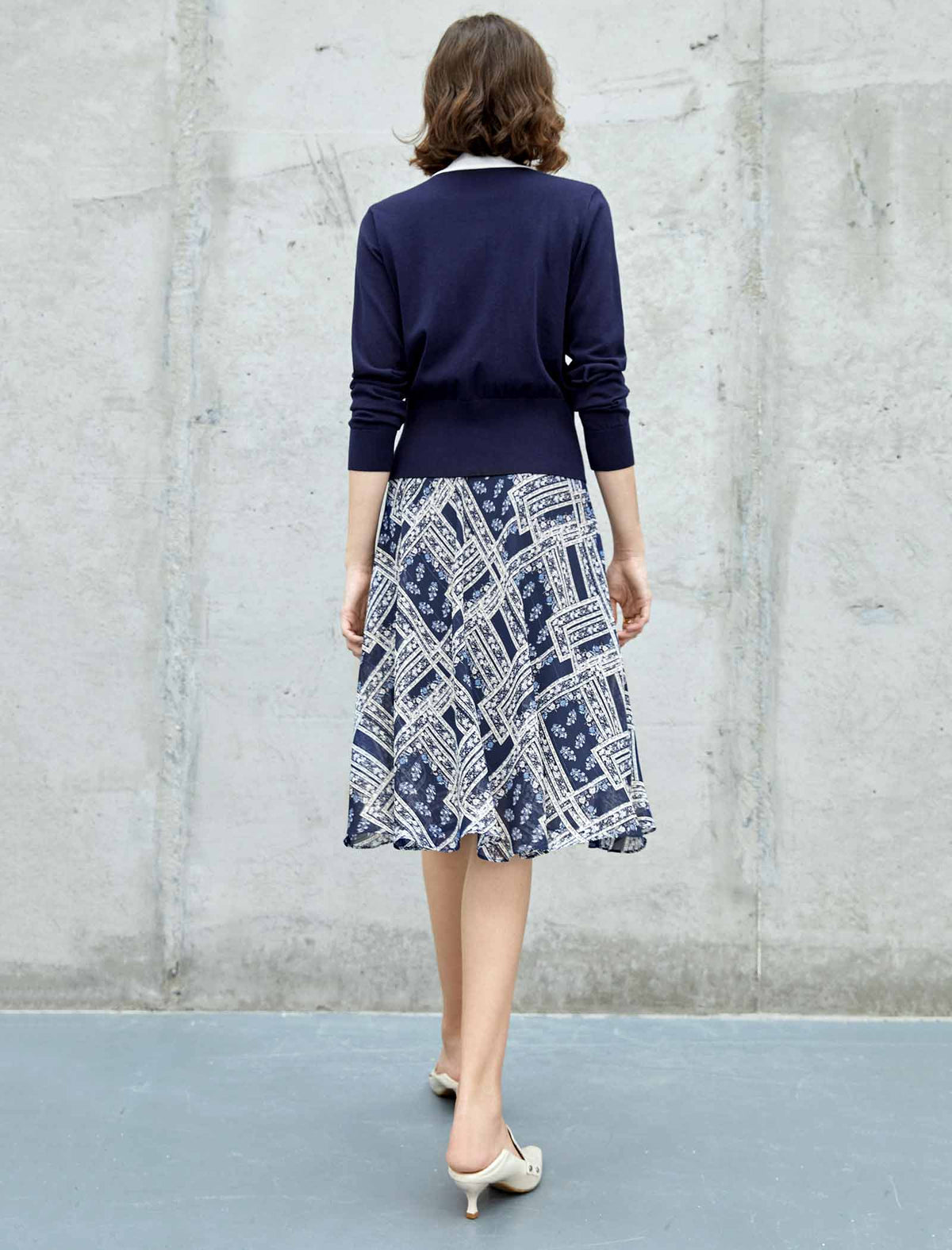 Plaid Print A-Line Skirt