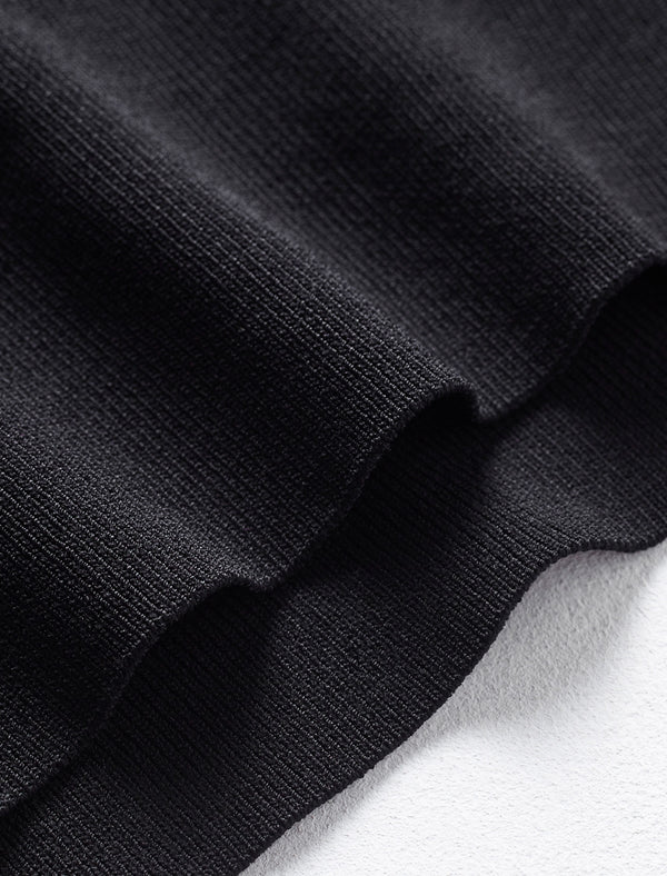 Faux Two-Piece Bow Detail Knit Top